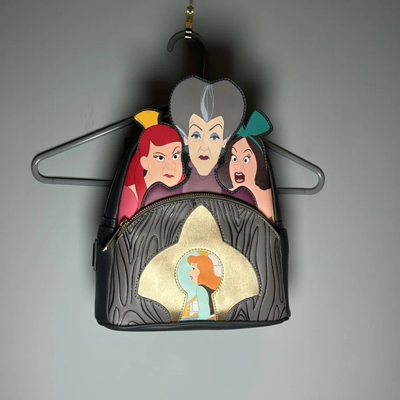 Disney Loungefly Cinderella Evil Stepmother& Stepsisters Villains Mini Backpack - Picture 8 of 16